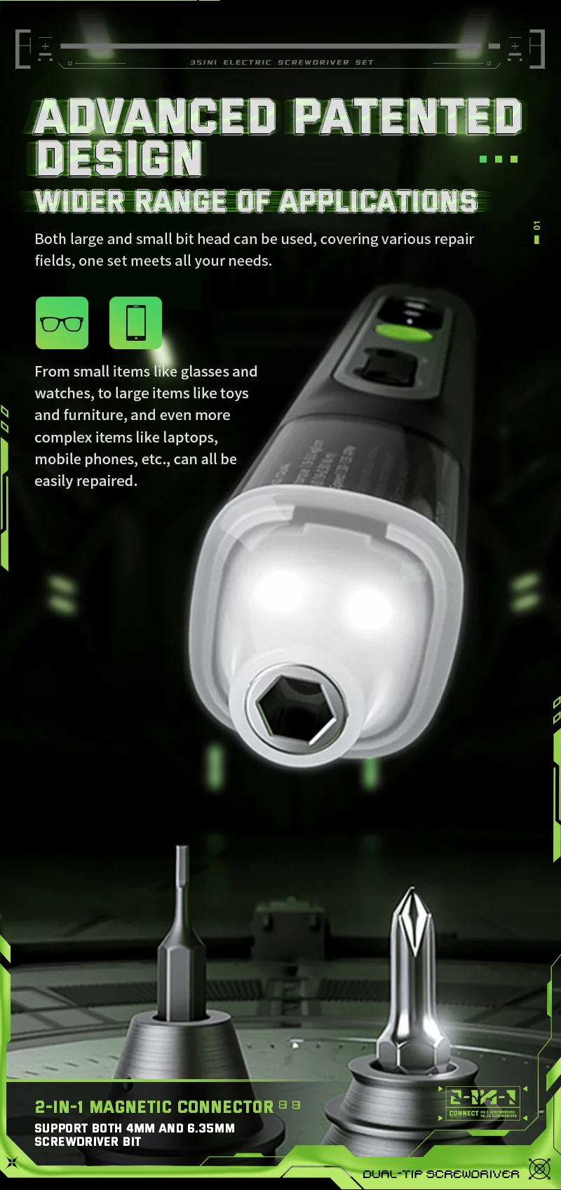 electric screwdriver set gmw03 photo cr v steel bits material